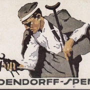 AK Ludendorff Spende für Kriegsbeschädigte, Verwundeter Soldat, ungelaufen