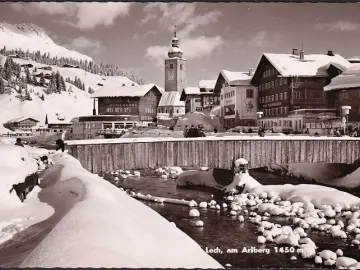 AK Lech, Am Arlberg, Hotel Krone, Pfefferkorn, Hotel Tannbergerhof, ungelaufen