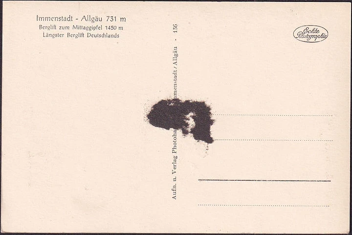 AK Immenstadt, Marktplatz, Reisebusse, Berglift, ungelaufen