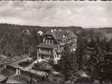 AK Villingen, Kneipp Sanatorium Waldeck, Fliegeraufnahme, gelaufen 1961