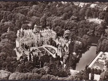 AK Bückeburg, Schloss und Mausoleum, Fliegeraufnahme, gelaufen 1957