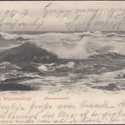 AK Gruss aus Warnemünde, Meereseinsamkeit, gelaufen 1903