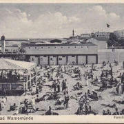 AK Warnemünde, Familienbad, Strand, ungelaufen