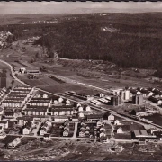 AK Leonberg, Rantel Siedlung, Fliegeraufnahme, gelaufen 1961