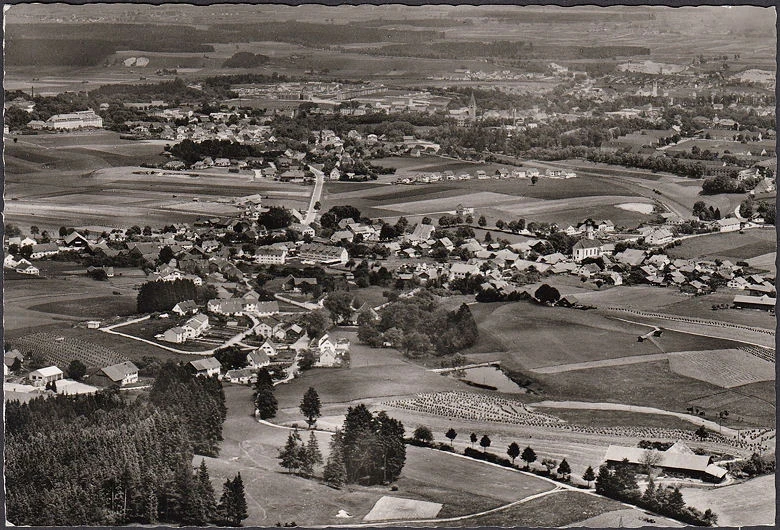 AK Oberbeuren, Fliegeraufnahme, Stadtansicht, ungelaufen