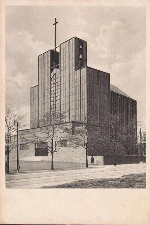 AK Essen, Holstenhauserplatz, Melanchthonkirche, ungelaufen