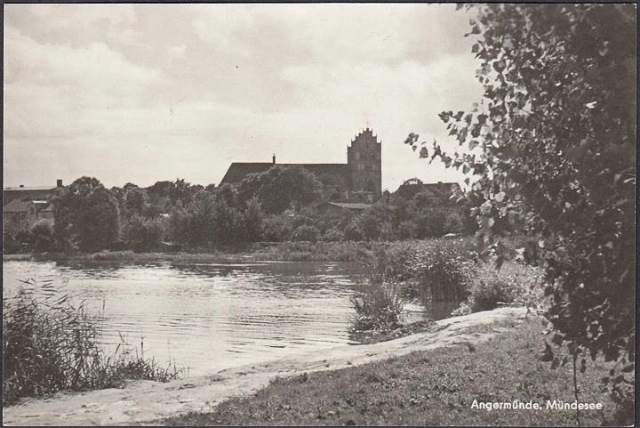 AK Angermünde, Mündesee, Kirche, ungelaufen