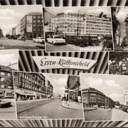 AK Essen, Lüttenscheider Straße, Grugaturm, Marktbrunnen, Zweigerstraße, gelaufen 1980