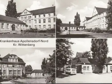 AK Apollensdorf, Krankenhaus, Gebäudeansichten, ungelaufen