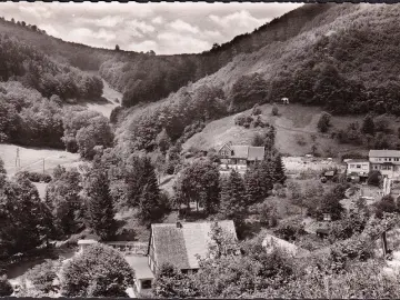 AK Zorge im Südharz, Blick vom Glockenturm auf das Kurhaus, gelaufen 1961