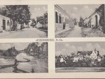 AK Atzenbrugg, Straßen und Gebäudeansichten, Manöver 1931, ungelaufen-datiert 1931