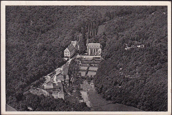 AK Marienthal, Kloster Marienthal, Fliegeraufnahme, gelaufen 195?