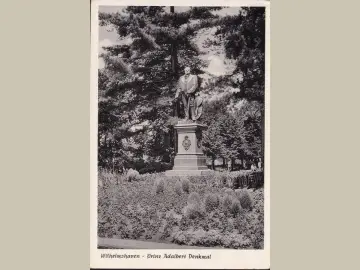 AK Wilhelmshaven, Prinz Adalbert Denkmal, gelaufen 1960