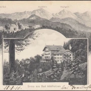 AK Bad Adelholzen, Hotel, Maria Eck, Hochfelln, Hochgern, gelaufen