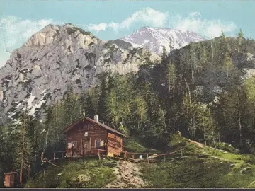 AK Kärnten, Bertahütte am Mittagskogel, gelaufen 1913