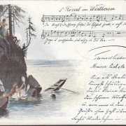 AK Wöthersee, S. Röserl vom Wörthersee, Liederkarte, gelaufen 1899