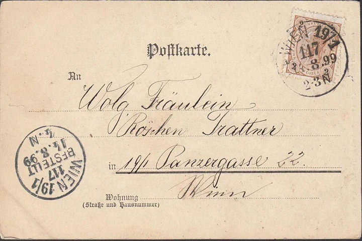 AK Wöthersee, S. Röserl vom Wörthersee, Liederkarte, gelaufen 1899