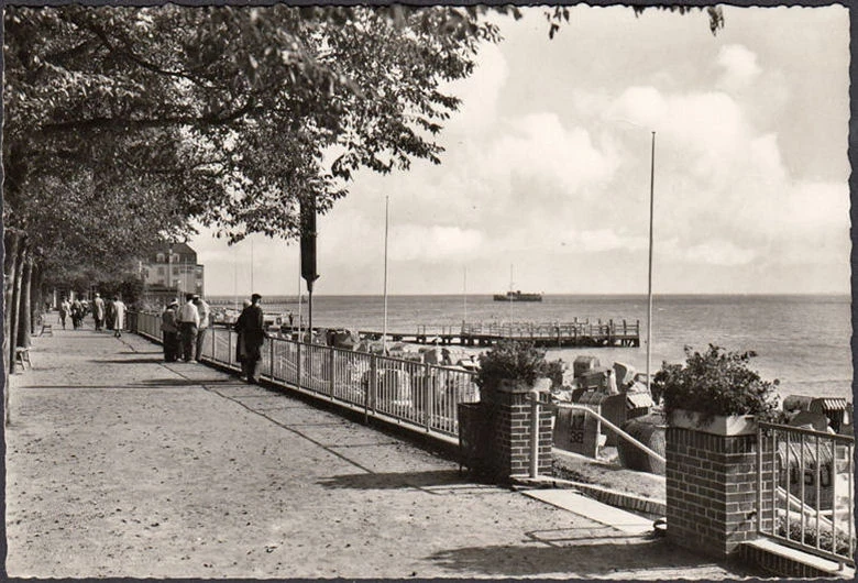 AK Wyk auf Föhr, Promenade, gelaufen 1959