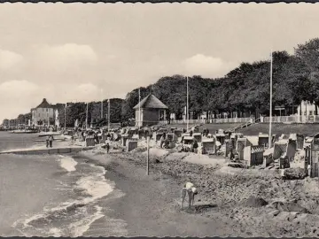 AK Wyk auf Föhr, Strand, Strandkörbe, ungelaufen