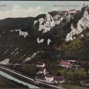 AK Beuron, Blick auf Werenwag, Stadtansicht, gelaufen 1910