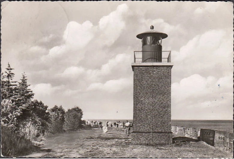 AK Wyk auf Föhr, Leuchtturm, gelaufen