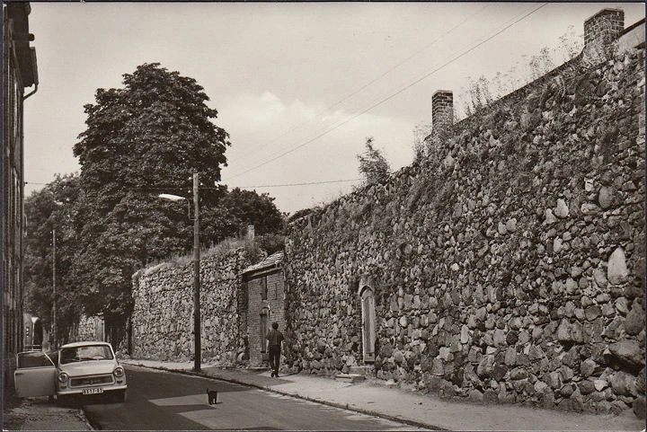 AK Gransee, An der alten Stadtmauer, ungelaufen