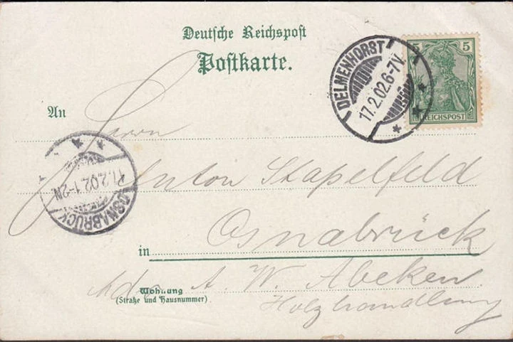 AK Gruss vom Oldenburger Schützenhof, Oldenburg, gelaufen 1906