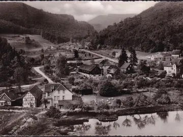 AK Wieda, Blick zum Knicking, gelaufen 1960