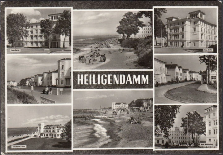 AK Heiligendamm, Haus Berlin, Strand, Fritz Reuter Haus, gelaufen 1966