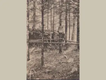 AK Ein Blindgänger im Felde, Feldpostexpedition, Ersatz Division B, Feldpost, gelaufen 1916