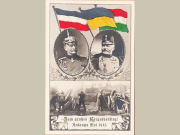 AK Zum grossen Karpathensieg, Mai 1915, Generaloberst Mackensen, Erzherzog Friedrich, ungelaufen