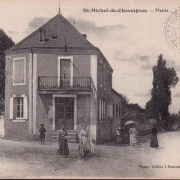 CPA Saint Michel de Chavaignes, Mairie, circule