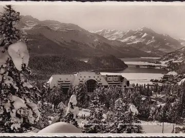 AK Suvretta Haus mit Campfer, Silvaplana, gelaufen 1938